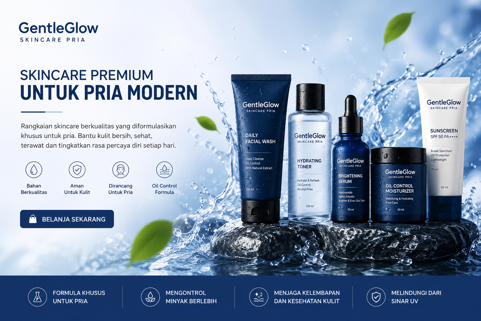 Banner GentleGlow - Skincare Pria